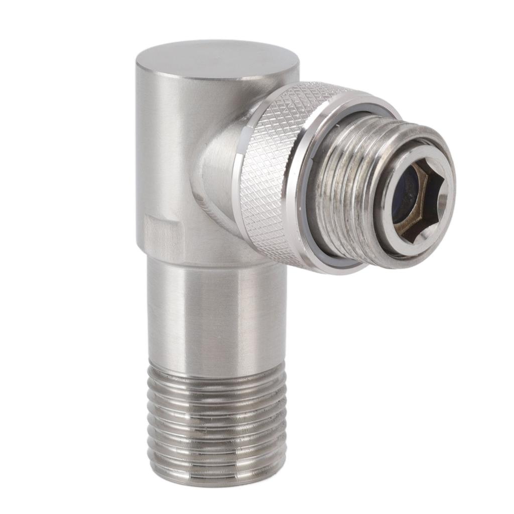 Vinkelstoppventil Hane G1/2 304 Rostfritt Stål 1 in 2 Ut Integrerad Design Automatisk Vattenstopp