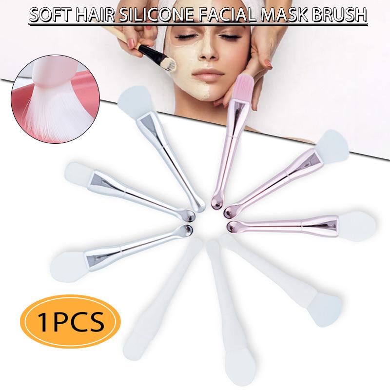 

Tingml Мягкая щетина/Силиконовая кисточка для маски для лица Двусторонний инструмент для макияжа Уход за кожей