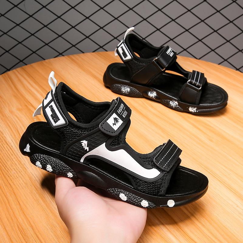 

Children s sandals men s summer new soft-soled non-slip middle-aged and older children s little boys casual beach shoes wholesale 28 золотий