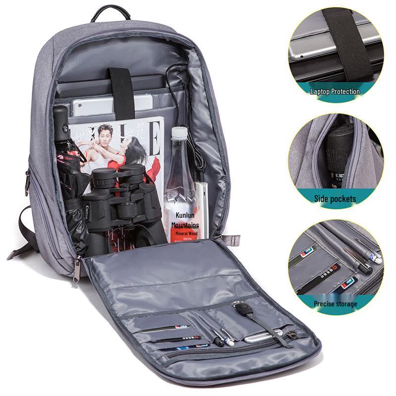 WEZHO Waterproof USB Charging Laptop Backpack