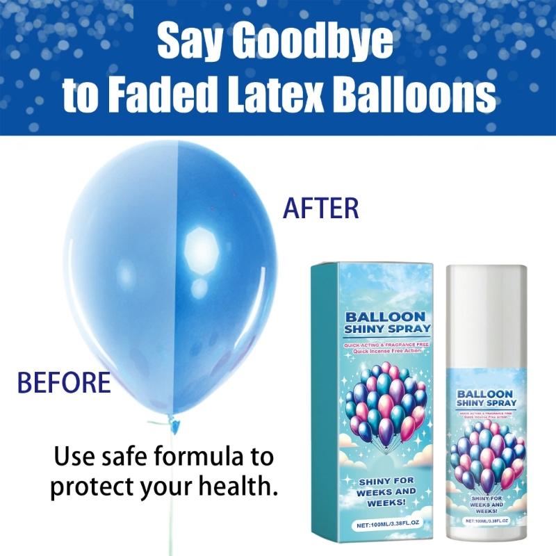 Balloon Shine Spray Antied Fading Enhances Gloss Prevent Oxidation 100ml Balloon Shine Liquid for Birthday Parties Decors