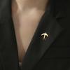 Cazador Stainless Steel Swallow Bird Pin Brooch for Women Gold Color Suit Collar Badges Trendy Jewelry Wholesale New 2026 Gift