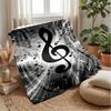 Music Notes Harmony 1 Theme blanket Lightweight Warm Flannel Blanket Decorative Throw Blanket for Home Decoration