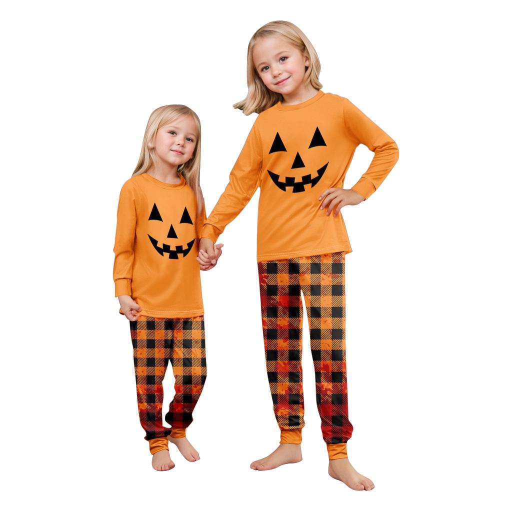 Druck Niedliches Familien-Set Pyjamas, Hauskleidung, Familien-Set Langarm-Oberteil Hosen-Set