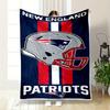 New England Patriots Helmet Design Warm Blanket Flannel Blanket for Bedroom, Living Room, Sofa, and Nap