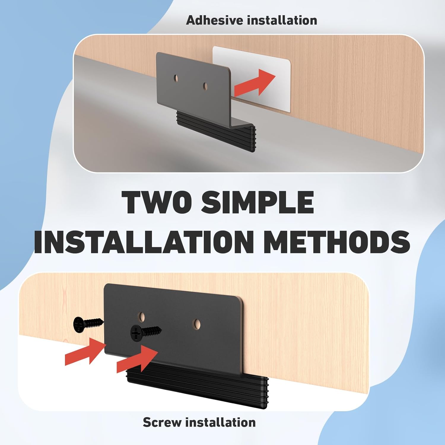 

2 шт. Ножной пуллер для кухонного шкафа для мусорного ящика, Бесконтактный открыватель ногой для выдвижного мусорного ведра под раковину, Крепление на клей или винты, Бесконтактный
