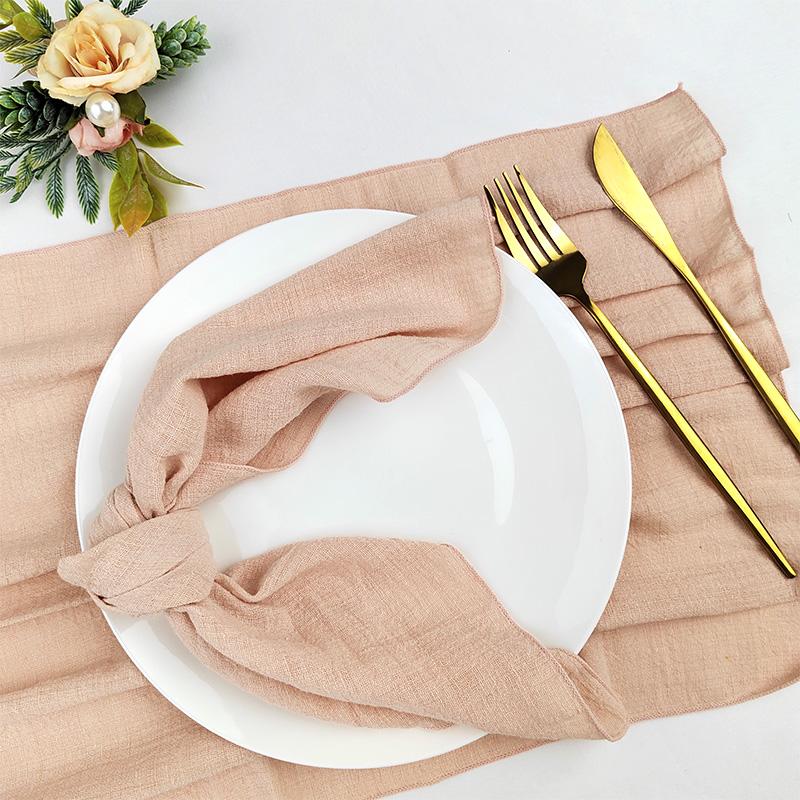 Set of 50 Cotton Cloth Napkins Gauze Fabric 30x30 Cm Factory Outlet Wedding Decor Everyday Use Dinner  Tea Towel Table  Village