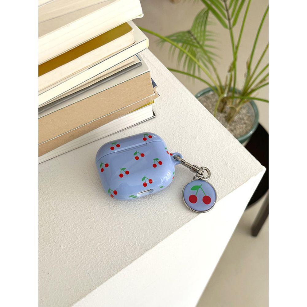 Allthesamestudio Cherry Epoxy Keyring (cornflower Blue)