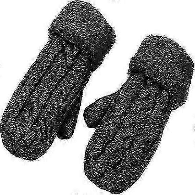 Women's winter super soft knitting gloves gloves gloves thickened warm wool windproof and cold proof gloves