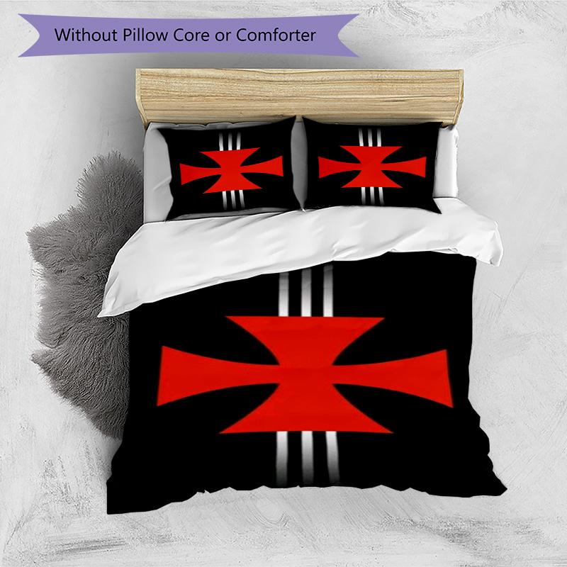 Vasco Football Club Printed Pattern Duvet Cover Set – Includes 1 Duvet Cover and 2 Matching Pillowcases Bedroom Decor Christmas Gifts