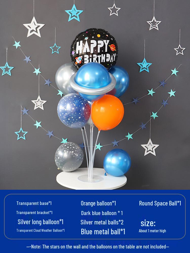 Space-Themed Astronaut Birthday Decorations for Boys: Floating Balloons & Party Supplies