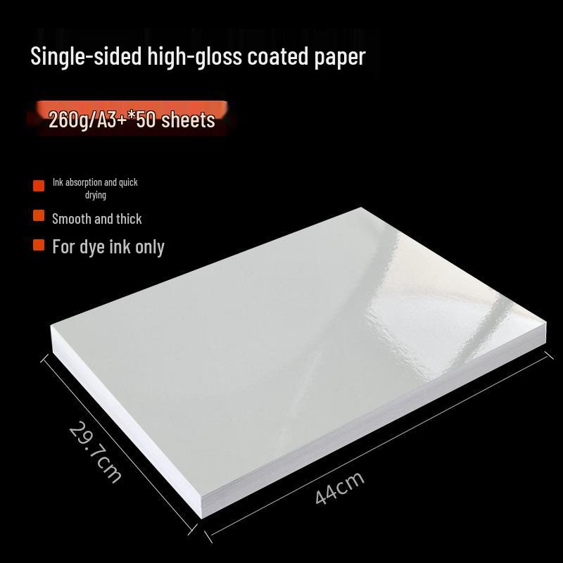 High Gloss Inkjet Photo Paper: A4 Single-Sided, 135g, 200g, 300g, A3+ Sizes Available