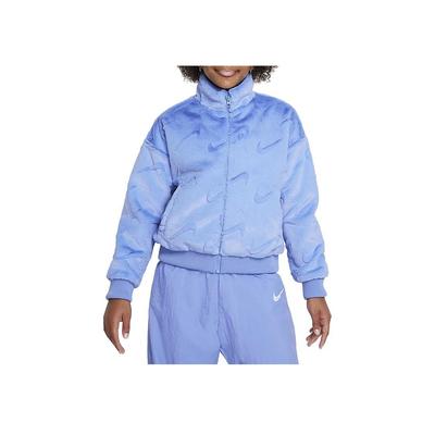 Kids Sportswear Solid Color Stand Collar Long Sleeve Casual Jacket Kids Jackets Polar-Blue FJ6154-450