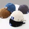 Fashionable Brimless Beanies Men Women Retro Hip Hop Fashion Round Cap Casual Corduroy Fabric Penny Cap Versatile Melon Skin Cap