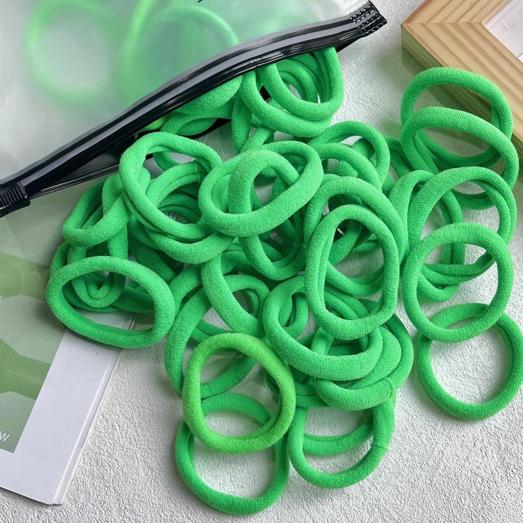 30/50/100PCS/Lot Girl Mix Colors Hair Bands Basic Hair Ties Elastic Headband Hair Scrunchies Women Accessories Ponytail Holder