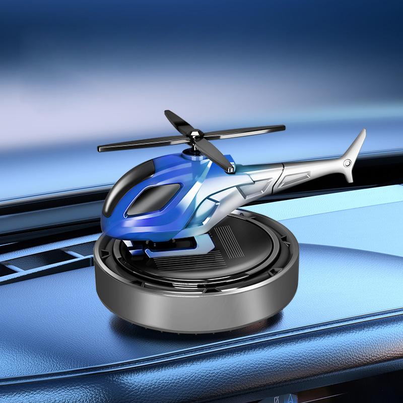 Solar Car Fragrance Helicopter Car Air Freshener Dashboard Ornaments Decor Interior Decoration Solar Rotating Aroma Diffuser