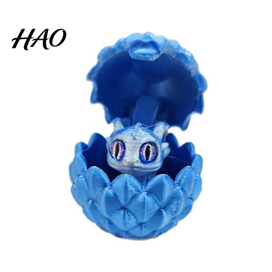 Desktop Ornament 3D Printed Dragon Egg Vibrant Color Small Size Miniature Statue Stress Relief Fidget Toy Adorable Cartoon Dragon-themed Desk