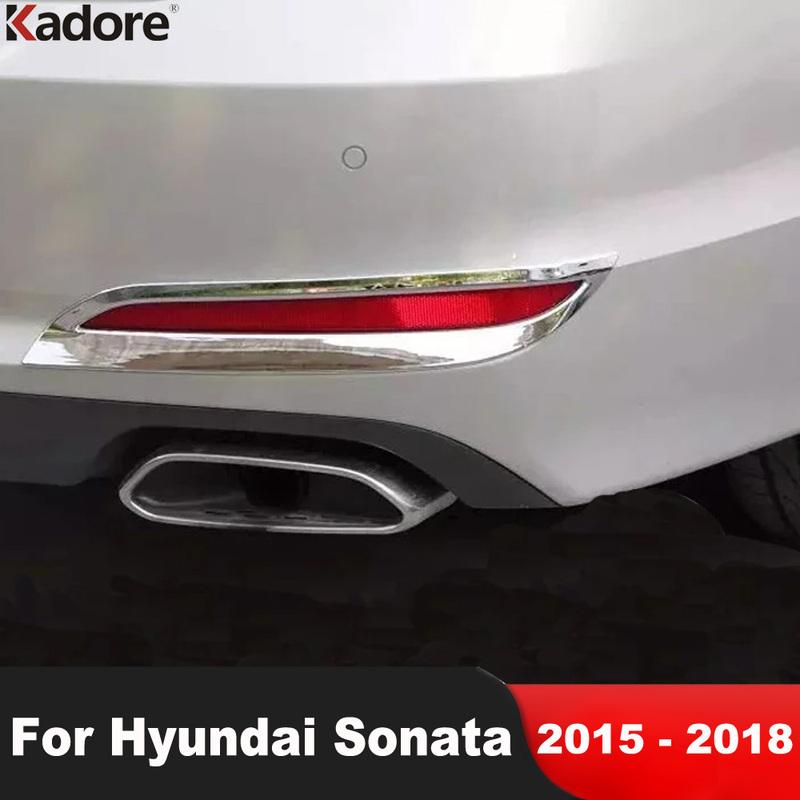 

Rear Fog Light Lamp Cover Trim For Hyundai Sonata 2015 2016 2017 2018 Chrome Car Tail Foglight Bezel Trims Accessories