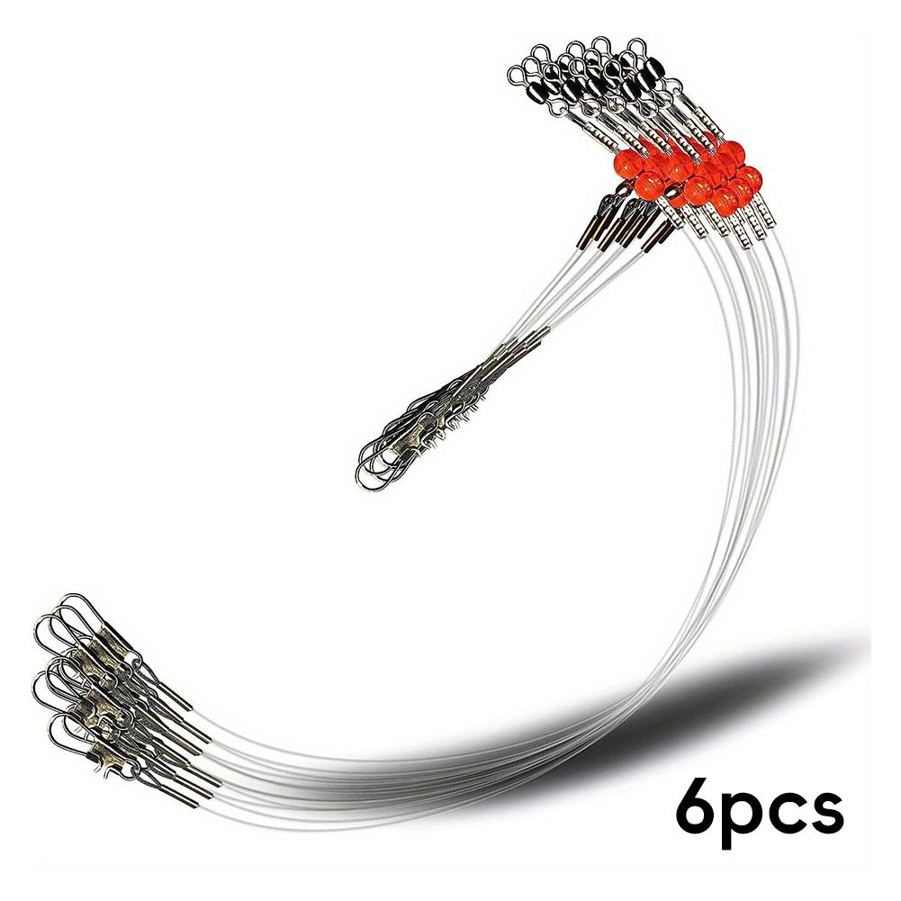 

6шт приманка лидер леска анти-клещ нейлоновая проволока высокопрочная рыболовные снасти для наживок и крючков рыболовные принадлежности 1Head