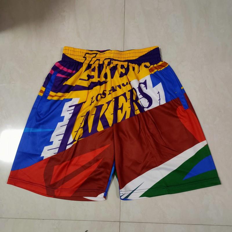 Men Women Basketball Shorts With Colorblock Design Embroidered Pocket Breathable Cotton Sportswear Gym Running Training