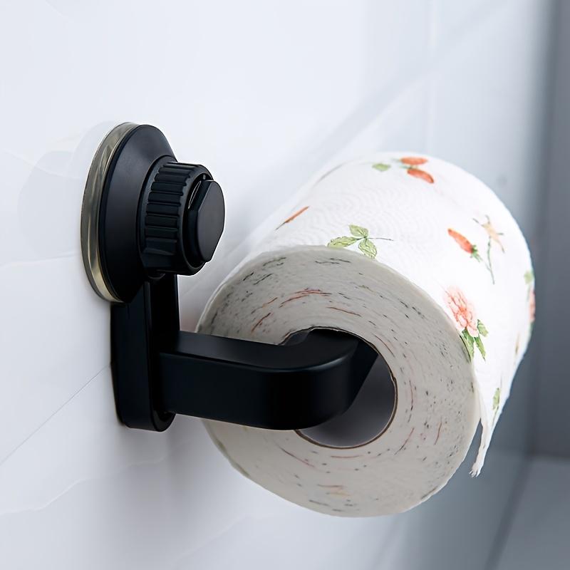 Versatile Vacuum Suction Cup Paper Towel Holder - Wall-Mounted, Self-Adhesive for Bathroom & Kitchen Storage, Best for Christmas
