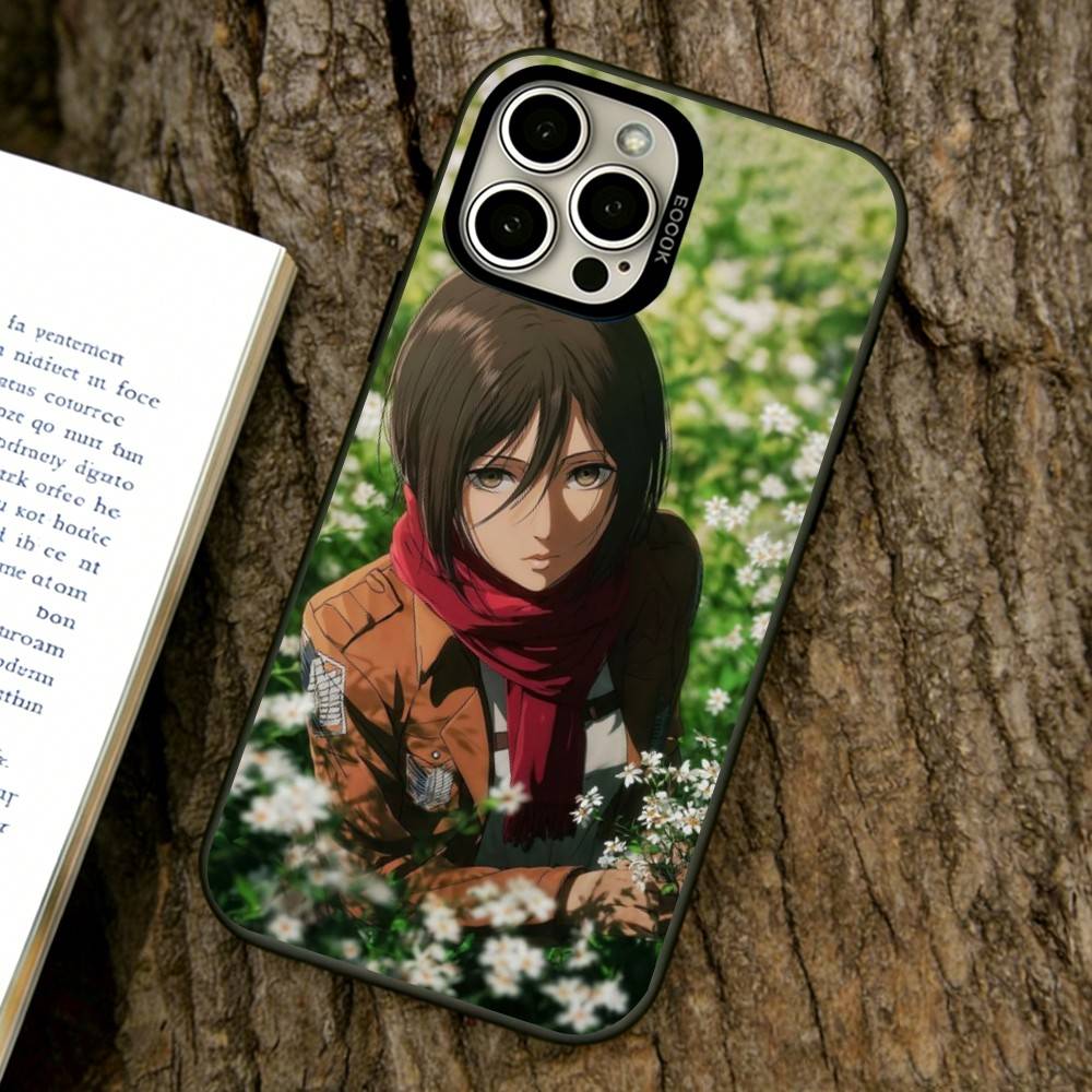 Mikasa Ackerman Phone Case For iPhone 17,16,15,14,13,12,11 Plus,Pro Max,XS,Colorful Silver Phone Case Funda Cover