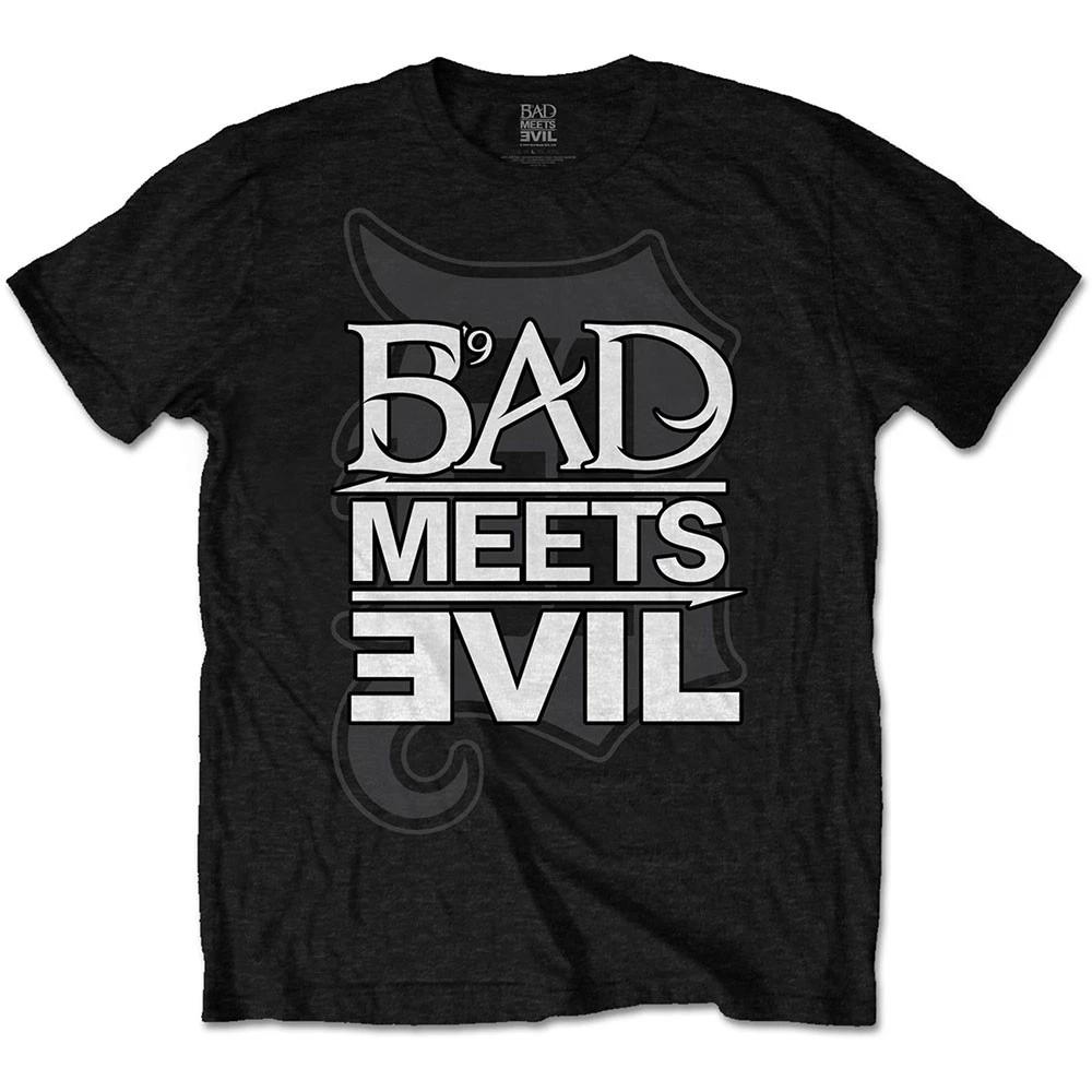 Men s Bad Meets Evil Logo T-shirt XX-Large Black L
