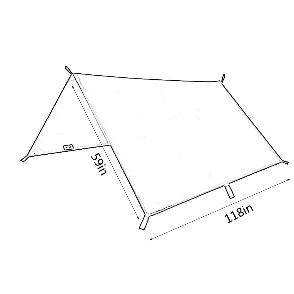 Tent tarpaulin multifunctional tarp with tote bag camping tarpaulin shelter hammock car awning cloth outdoor backpack hiking