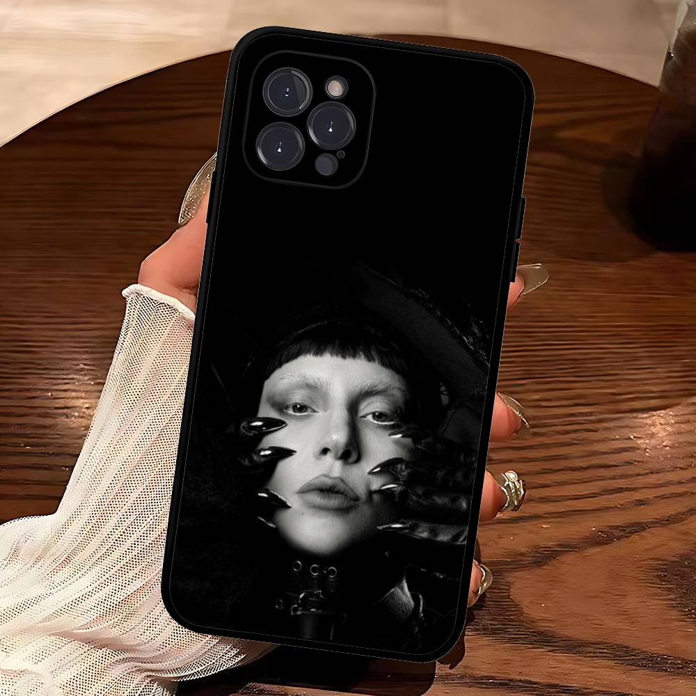 Coque de téléphone Singer L-Lady Gaga Pour IPhone 17 16 15 14 13 12 11 Pro Max Plus Mini Silicone Noir