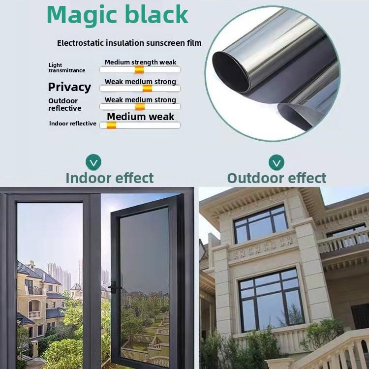 Custom PVC Electrostatic Window Film UV Protection Heat Insulation Glass Sticker for Living Room, Bedroom, and Outdoor Use