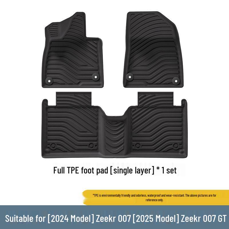 Eco-Friendly TPE Floor, Trunk, and Seat Back Mats for 2024-2025 Zeekr 007 GT