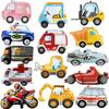 1pc Large Transportation Balloon Racing Balloon Fire Truck Ambulance School Bus Excavator Motorcycle Balloon for Boys Birthday