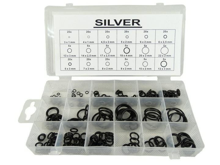 O-Ring Seals 225 Pcs / Silver