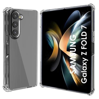 Dėklas - PHONILLICO - Samsung Galaxy Z FOLD 7 - Atsparus smūgiams - Minkštas silikonas - Skaidrus