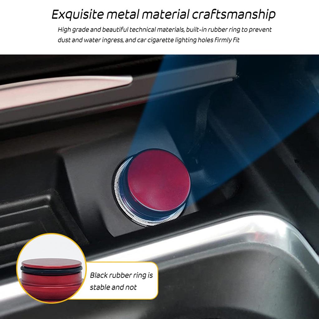 Upgraded Cigarette Lighter Plug Cover Metal Cigarette Lighter Plug fit All Vehicles Power-Source Cigarette Lighter Plug-