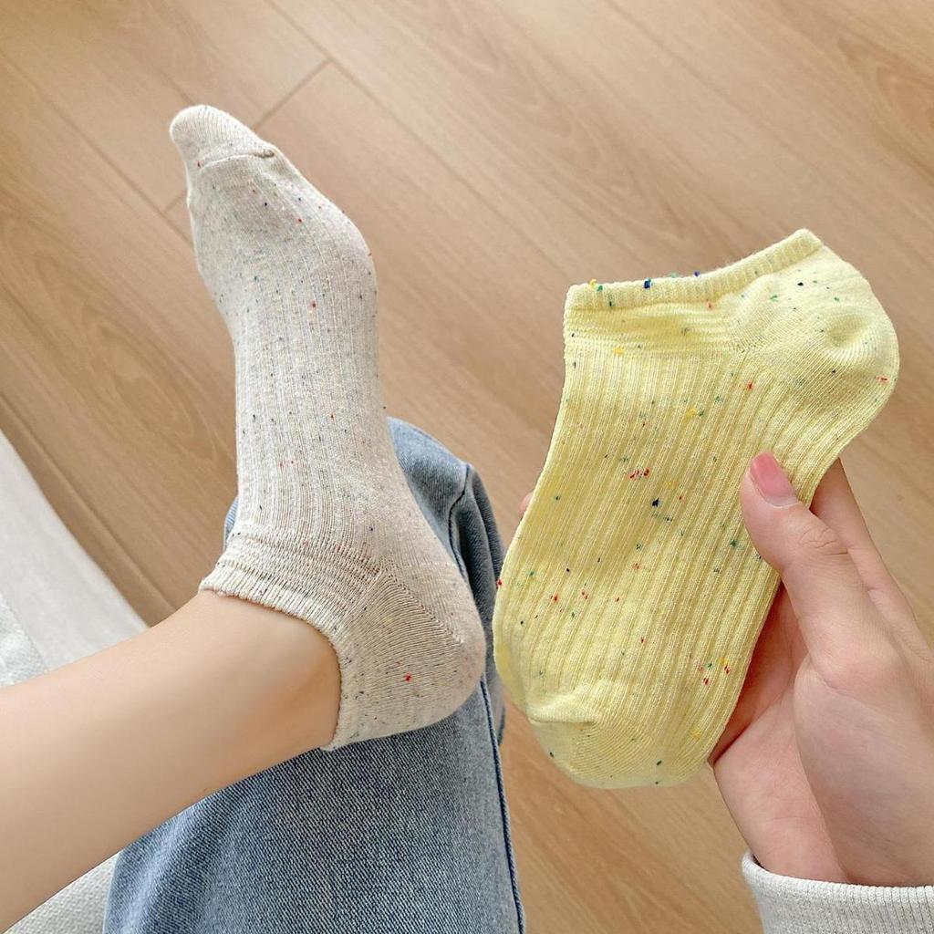 Chaussettes basses bateau en coton antidérapantes pour femmes - Invisibles et respirantes pour l'été