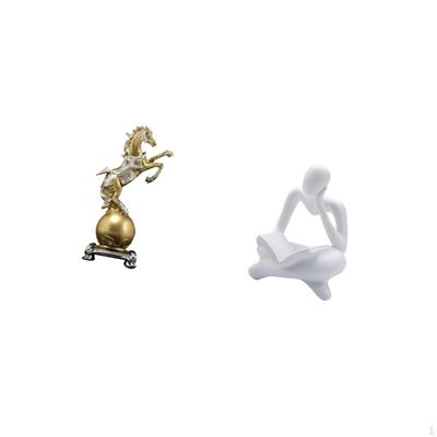 Modern Resin Horse Thinker Art Craft Ornament Abstract Decorative Figurine for Centerpiece Tabletop