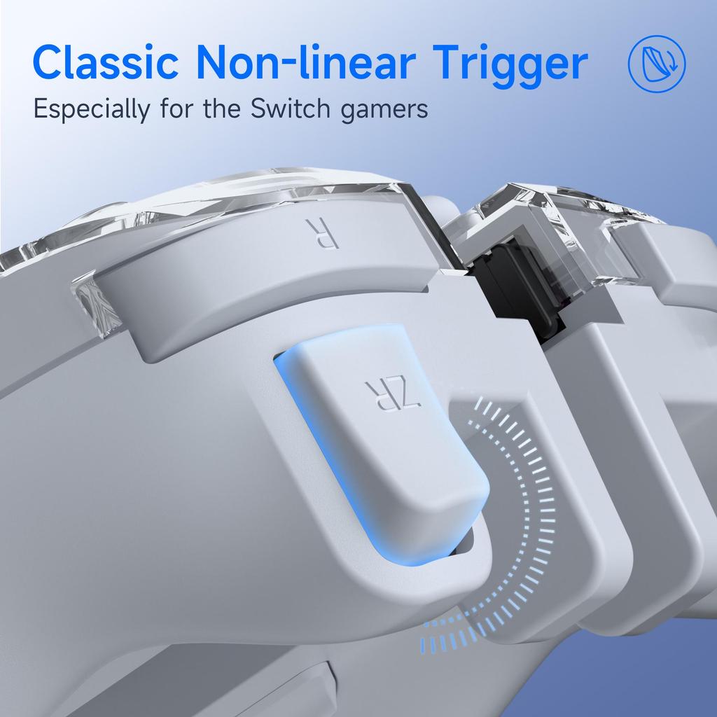 EasySMX S15 Mechanical Controller: Switch-Compatible with Hall Effect Sensors, 4 Back Buttons, and NFC.