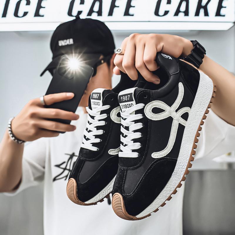 Dexun shoes men s spring Ou Ruofeng niche fashionable flat-bottomed retro Forrest Gump casual shoes men s sports casual shoes 39