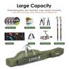 Lixada 130cm Portable Foldable Fishing Rod Case, Fishing Rod and Reel Storage Bag, Fishing Gear Organizer, Rod Case