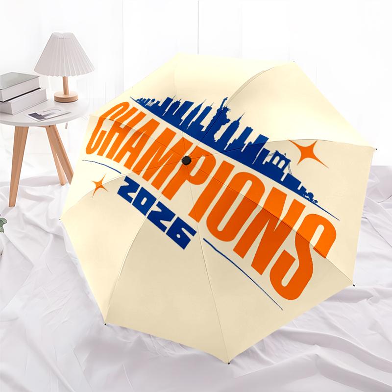 Printed Knicks logo Folding Umbrella,Outdoor,Leisure,And Travel Umbrella,Durable Umbrella Fabric,Birthday And Holiday Gift