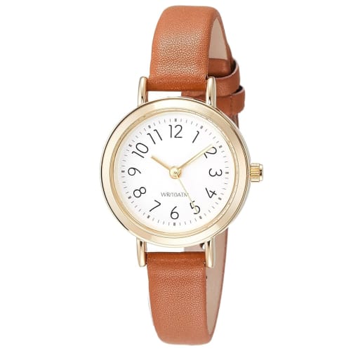 

Fieldwork Pluie Small Analog Watch with Waterproof Leather Strap, ST246Z-3, Women s, Brown