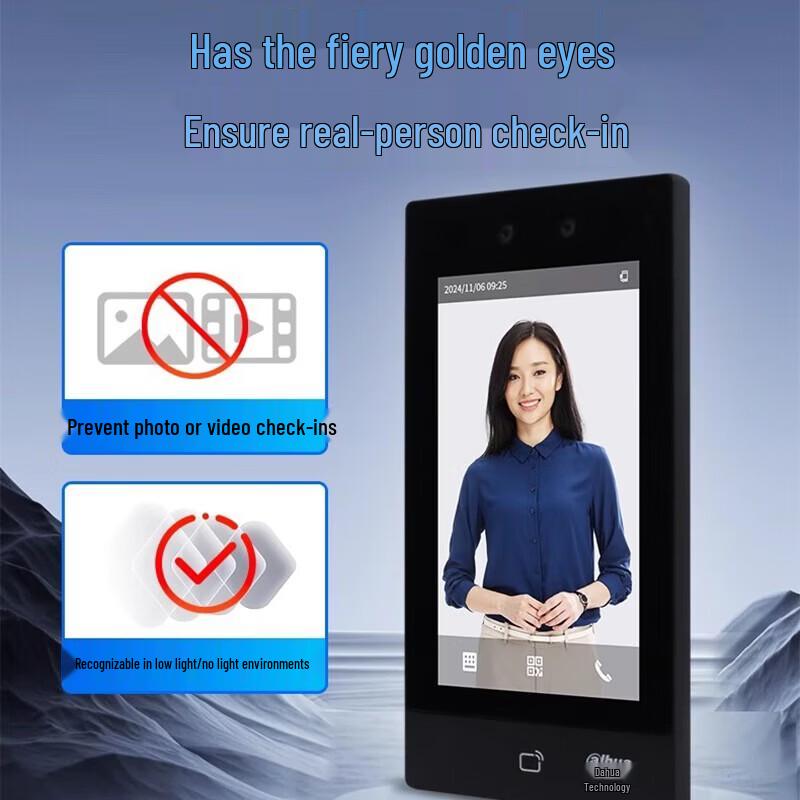 Dahua Enterprise Facial Recognition Access & Attendance Terminal CN plug (adapter included)