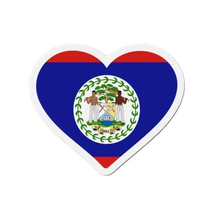 Aimant Coeur Drapeau Belize - Multicolore - 8 Cm - 50 Pièces - Résine Synthétique - Mixte