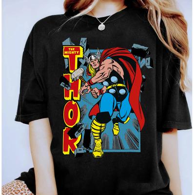 Marvel Classic Mocný Thor Průlom Unisex Dospělý 100% Bavlna Tričko Pánská Trička Vrchol Dětské Tričko