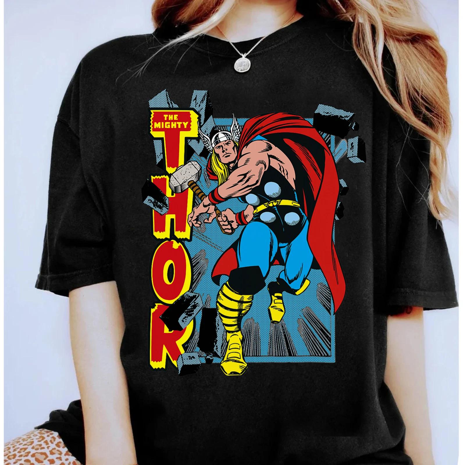 Marvel Classic The Mighty Thor Break Through Unisex Adult T-shirt Kid Tee S