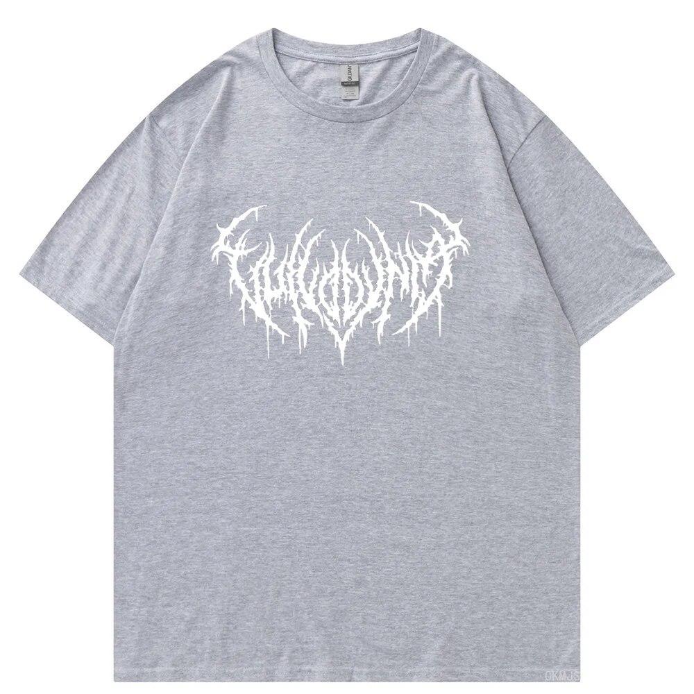 Hip Hop Gothic Street Punk Unisex T-shirts Korean Black Oversized Tshirt Toppar Harajuku Grafisk Tshirt WoUnisex Unisex Tops Tee