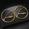 Custom Name Long Chain Threader Earrings For Women Girls Personalization Name Dangle Drop Earring Stainless Steel Jewelry Gift