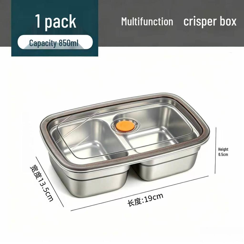 Customizable Stainless Steel Fresh-Keeping Food Grade Lunch Box with Lid