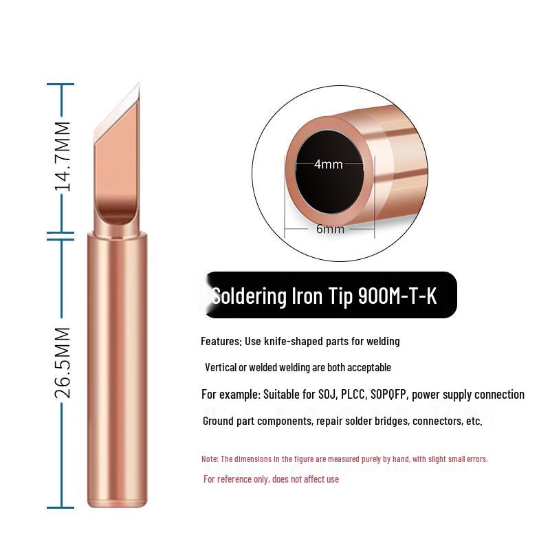 Non-Magnetic 936 Pure Copper 5-Piece Soldering Iron Tip Set for Cross-Border Electric Soldering